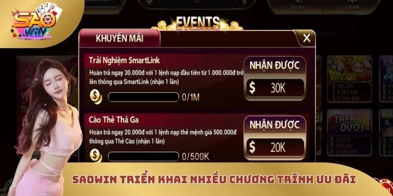SAOWIN hiện đang triển khai nhiều chương trình ưu đãi hấp dẫn