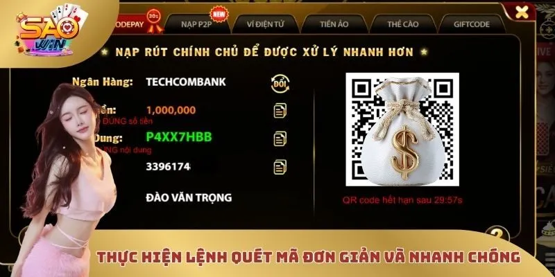  Thực hiện lệnh quét mã đơn giản và nhanh chóng